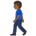 🚶🏾‍♂️ man walking: medium-dark skin tone display on Samsung